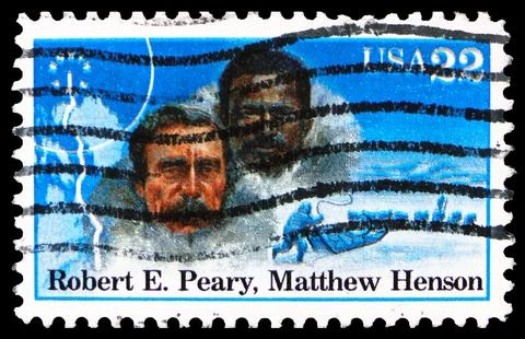 Robert E. Peary, Matthew Henson, Arctic Explorers serie, circa 1986 Stock Photos