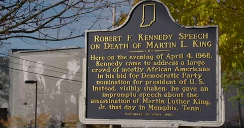 Robert F Kennedy Speech on Death of Martin Luther King Stock Footage 147997906