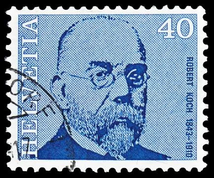 Robert Koch (1843-1910) Bacteriologist, Famous persons serie, circa 1971 Stock Photos