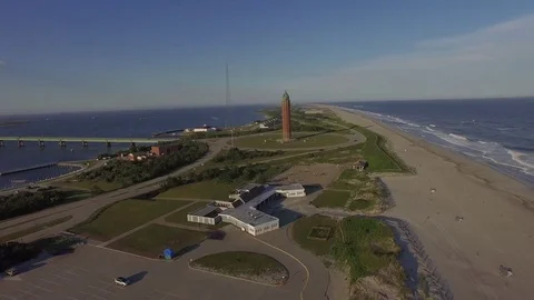 Robert Moses Bridge - Fire Island - Long Island - Beach - NY - Sundown 2 Stock Footage 77736601