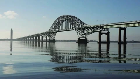 Robert Moses Bridge - Fire Island Inlet Stock Footage 283911431