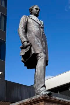 Robert Stephenson Statue at Euston Station Stock Photos