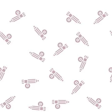 Robertson screwdriver bit glyph vector seamless pattern Stock Illustration