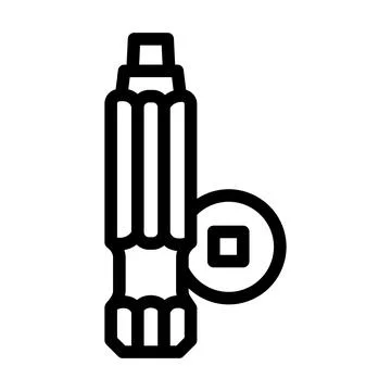 Robertson screwdriver bit line icon vector illustration Illustrazione stock