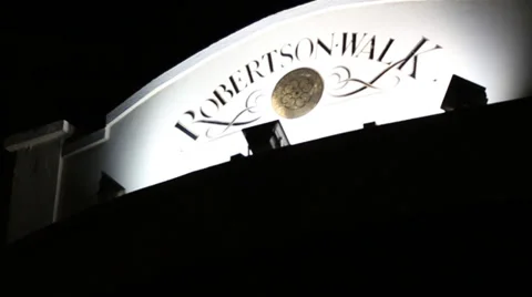 Robertson's quay clock in the evening Stock Footage 36175949