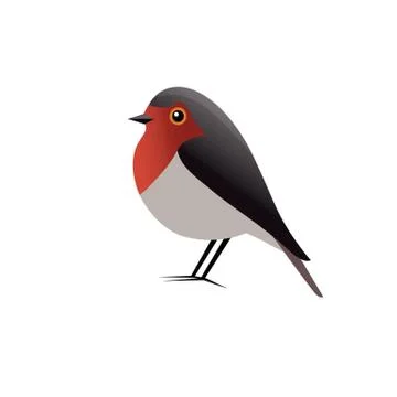 Robin Bird Vector Clipart Stock Illustration