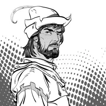 Robin Hood. Defender of weak. Medieval legends. Heroes of medieval legends Stock Illustration