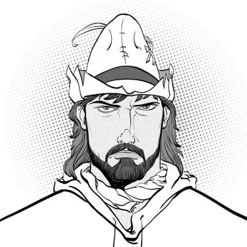 Robin Hood. Defender of weak. Medieval legends. Heroes of medieval legends Stock Illustration