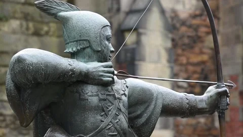 Robin Hood in Nottingham Vídeos de archivo 141343697