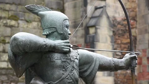 Robin Hood in Nottingham Vídeos de archivo 141343718