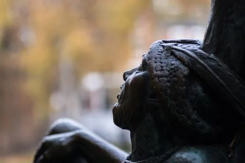 Robin Hood statue Stockfoto's