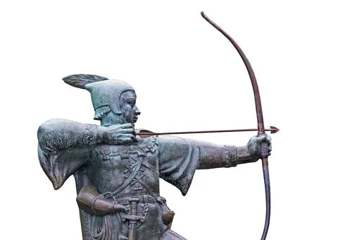 Robin Hood Statue. Stock Photos