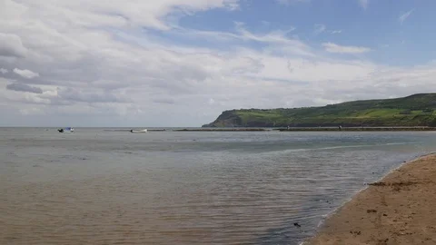Robin Hoods Bay view Stock Footage 77964130