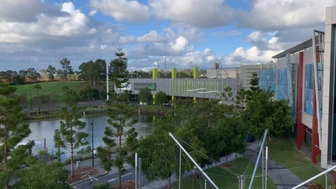 Robina, QLD/Australia - APRIL 12 2019 - Robina Town Centre The Promenade View Stock Footage 107075559