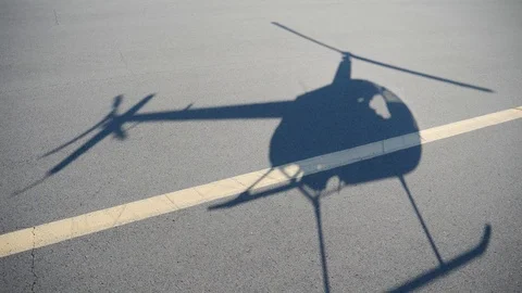Robinson 22, helicopter, shadow, Honolulu, Oahu, Hawaii Stock Footage 87100113