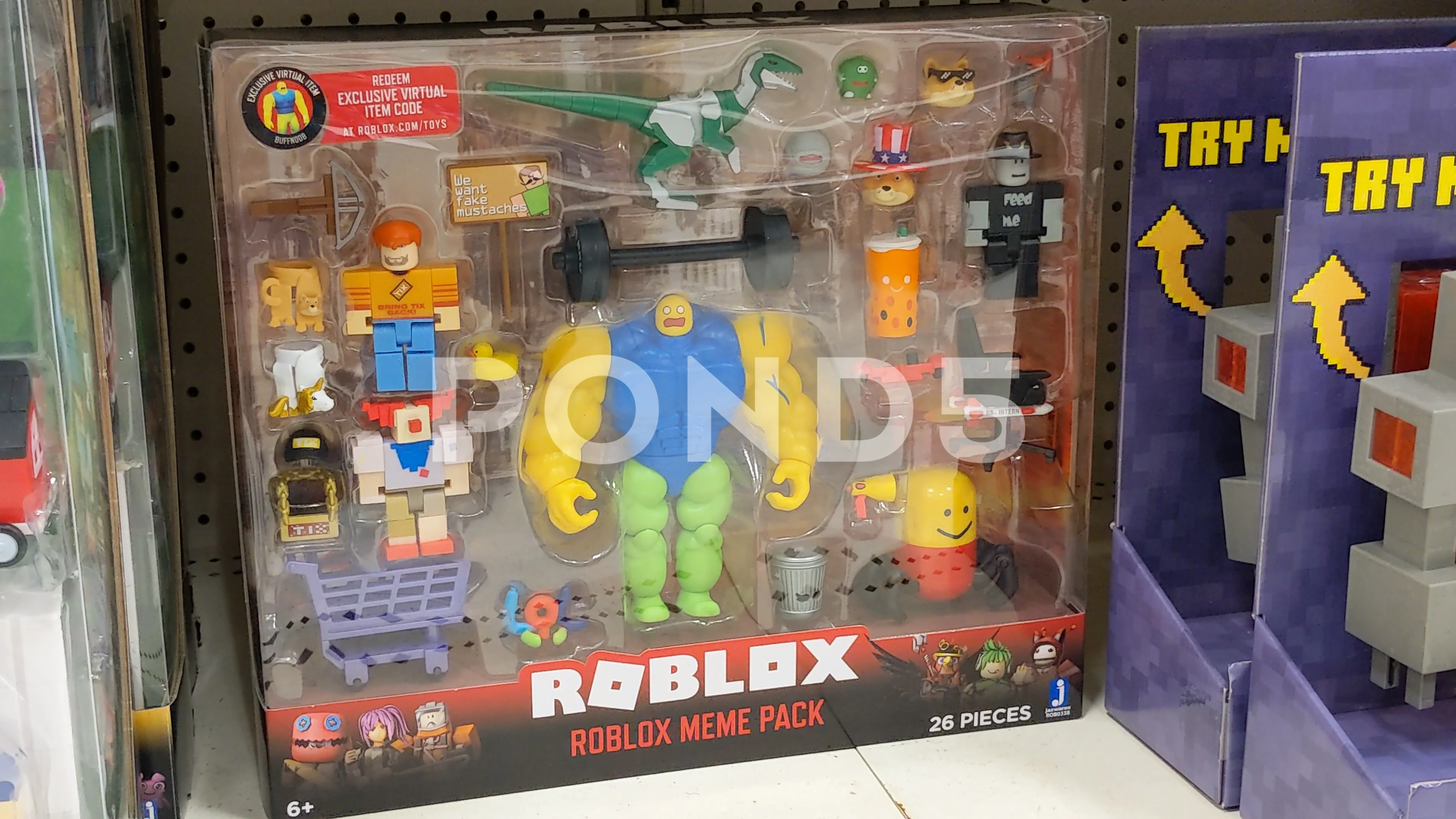 Roblox Meme Pack Action Figure Playset with Virtual Code