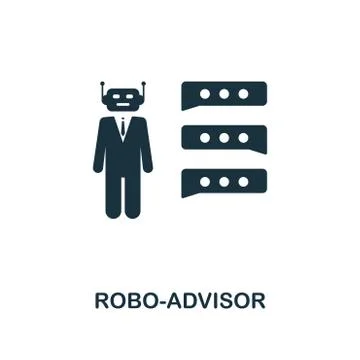 Robo-Advisor icon. Creative element design from fintech technology icons Stock Illustration
