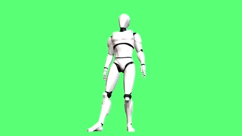 ROBO WITH FORWARD MOVEMENTS WITH FULL BODY Stock Footage 263482523