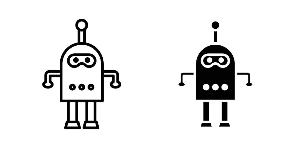 Robo icon vector design. EPS10 Stock-Illustration