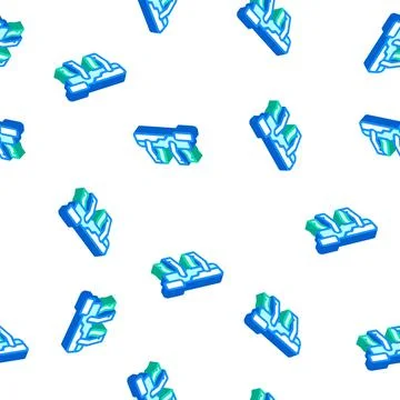 Robodog robot isometric icon seamless pattern Illustrazione stock