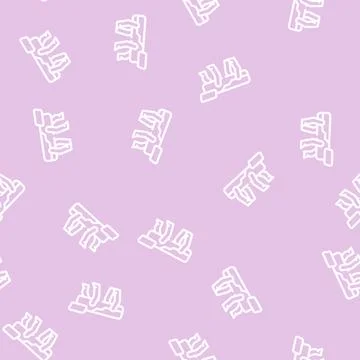 Robodog robot line vector seamless pattern イラスト素材