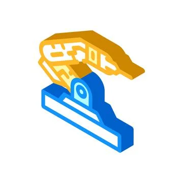 Robohand technology isometric icon vector illustration 스톡 일러스트