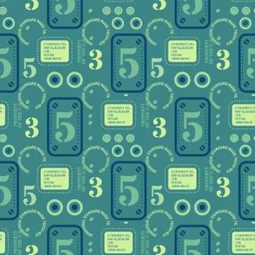 Robot 1 seamless pattern Stock Illustration