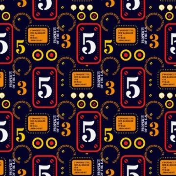 Robot 1 seamless pattern Stock Illustration