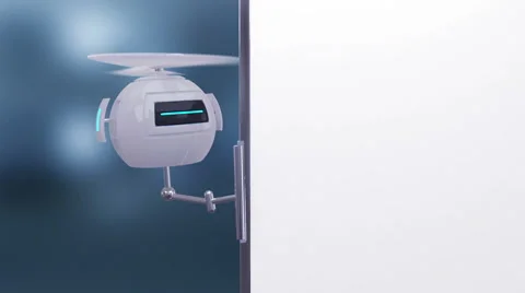 Robot 2 (Alpha channel) Stock Footage 57386492