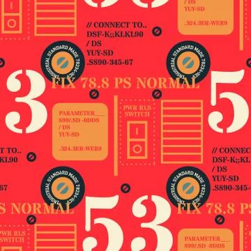 Robot 2 seamless pattern Illustrazione stock