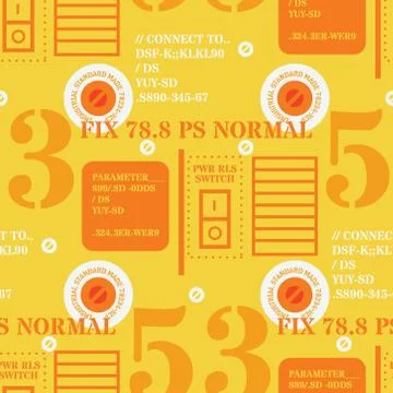 Robot 2 seamless pattern Illustrazione stock