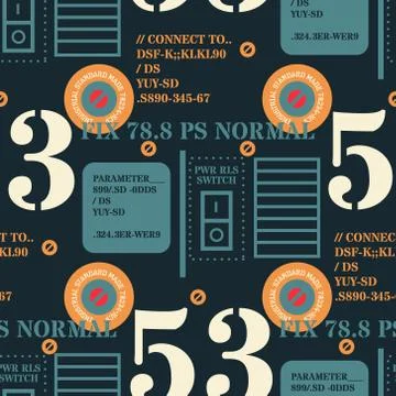 Robot 2 seamless pattern Stock Illustration