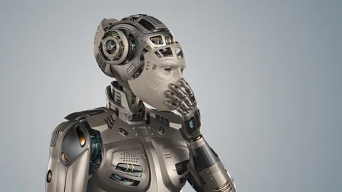 ROBOT 2 UNMASKING 2-bright Video stock 254345448