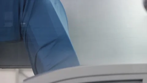 Robot 25Spray gun, spray robot does its job. Stock Footage 122335741