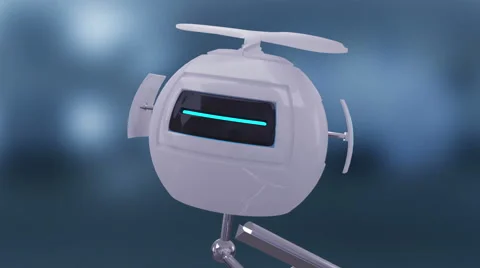 Robot 3 (Alpha channel) Stock Footage 57386484