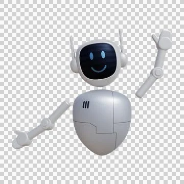 Robot 3d character 3d render Stock Illustration