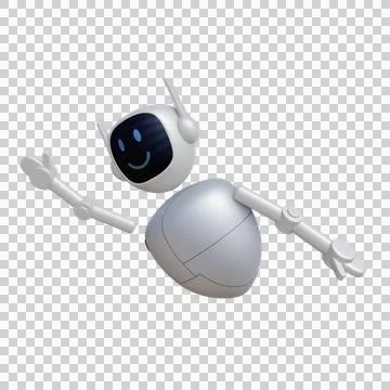 Robot 3d character flying mode Stock Illustration
