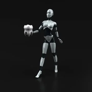 Robot - 3D Illustration Stock Illustration