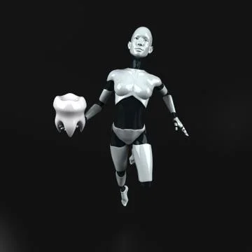 Robot - 3D Illustration Stock Illustration