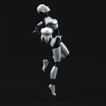 Robot - 3D Illustration Stock Illustration