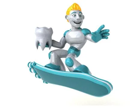 Robot - 3D Illustration Stock Illustration