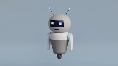Robot in 3d style. 3d render illustration Illustrazione stock