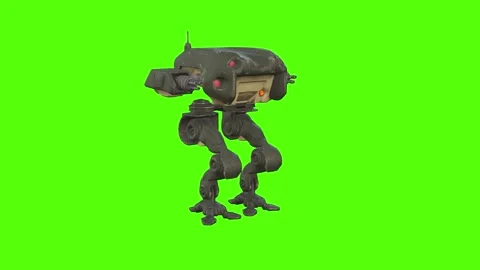 Robot activating Green Screen Animation 4k Rendering Stock Footage 263273917