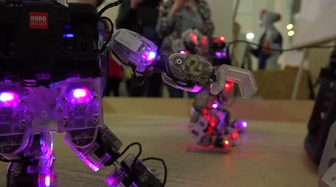 Robot.  AI. Dancing robot. New technologies. Stock Footage 50182941