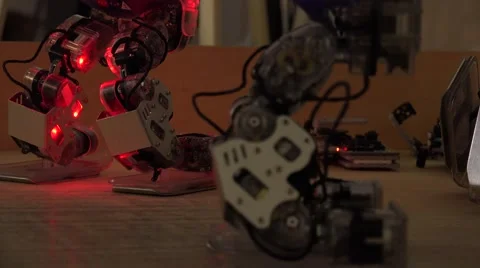 Robot.  AI. Dancing robot. New technologies. Stock Footage 50183460