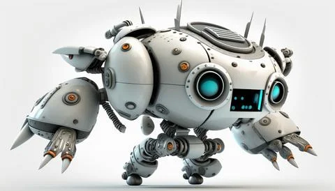 Robot air. Isolated on a white background. Generated AI 스톡 일러스트