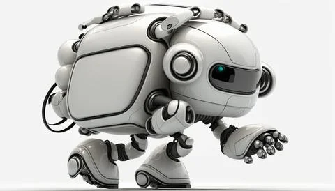 Robot air. Isolated on a white background. Generated AI Stock Illustration
