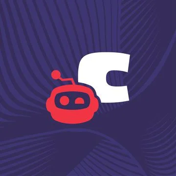 Robot Alphabet C Logo Stock Illustration