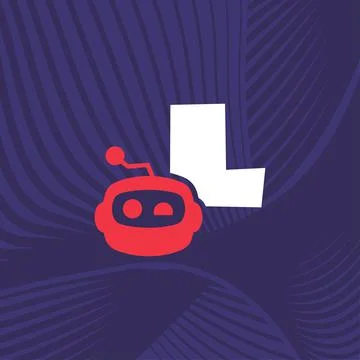 Robot Alphabet L Logo Stock Illustration