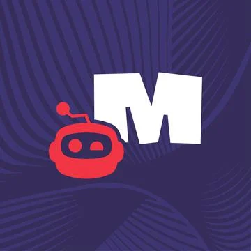 Robot Alphabet M Logo Stock Illustration